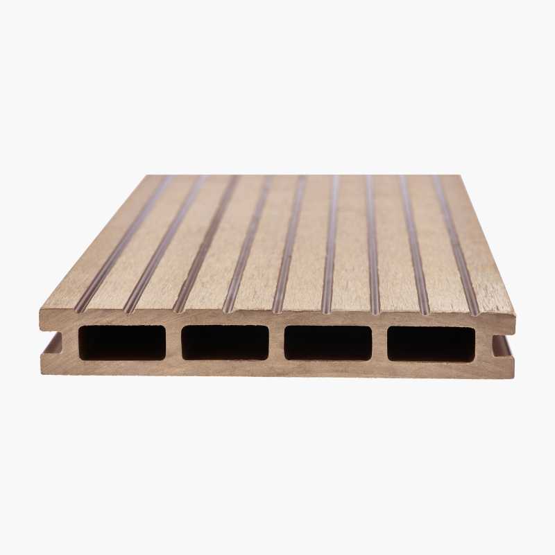 Composite decking, 2800 x 145 x 21 mm, light brown, 0,406 m² Biltema.fi
